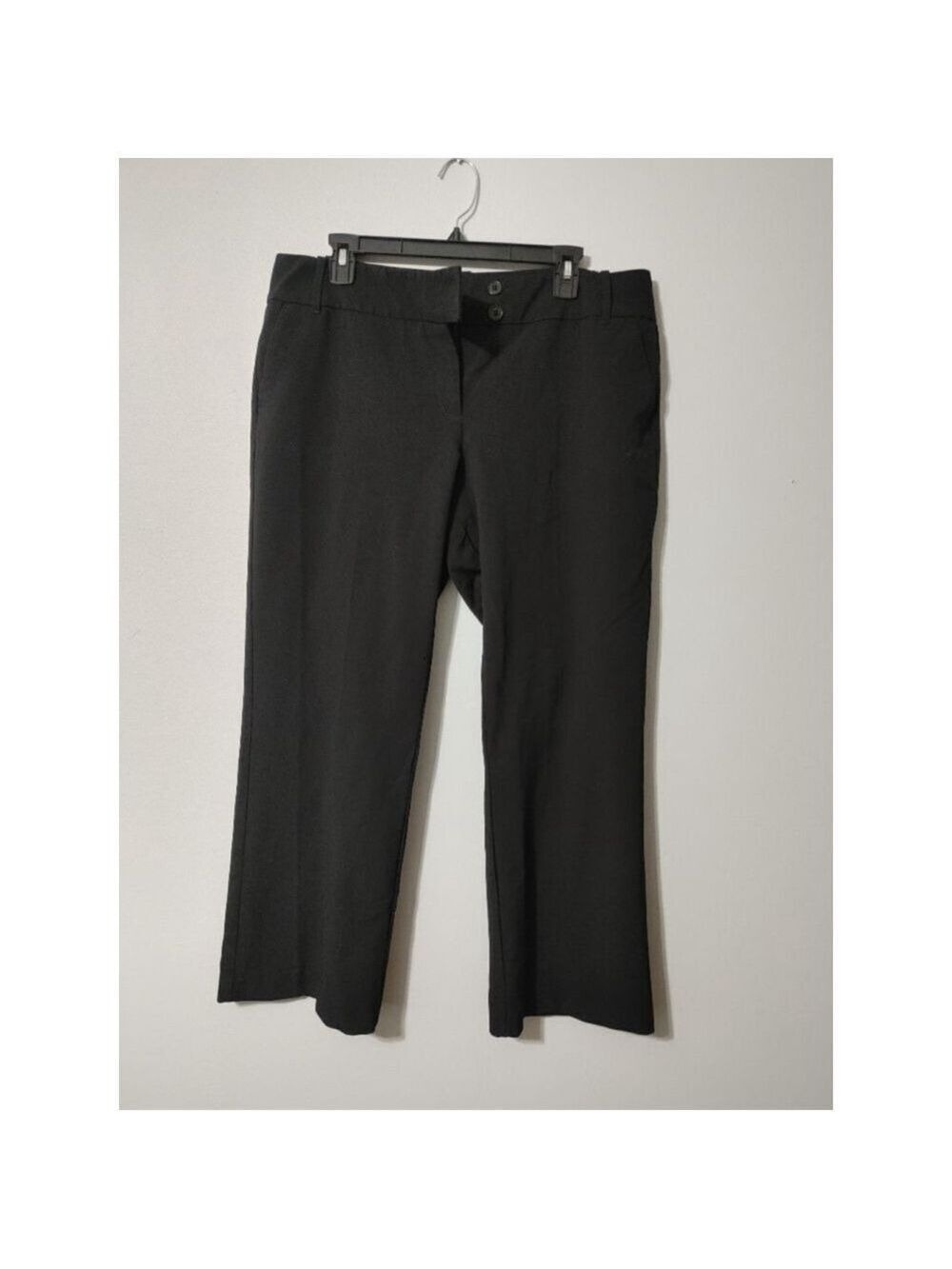Women's New York & Company Stretch Black Trousers Size 14, 29" inseam